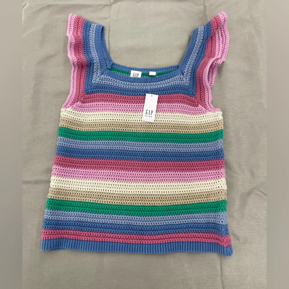 GAP Kids Multicolor Crochet Tank Top size xl H70